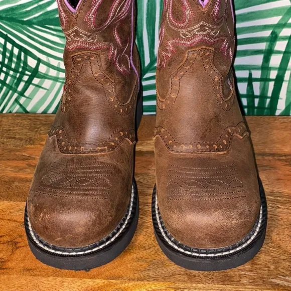 Justin Gypsy Steel Toe EH Western Work Boots Brown Leather Women’s 6.5 B