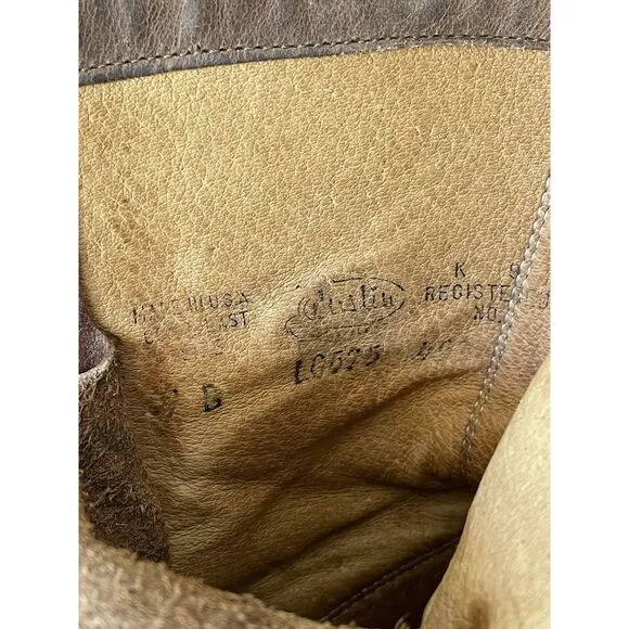 Justin L575 Women’s Roper Boots Lace Up 9B Brown Western Leather