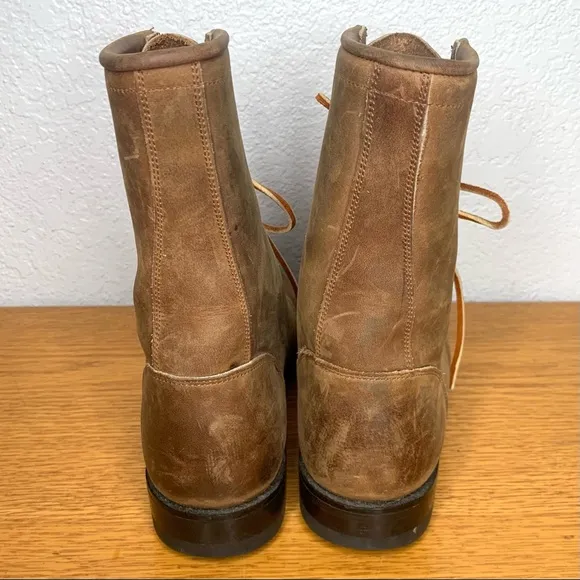 Justin Lace-up Leather Brown Boots