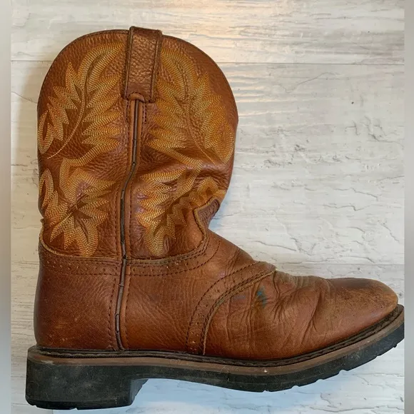Justin Men’s Stampede Western Workboots Size 9 1/2
