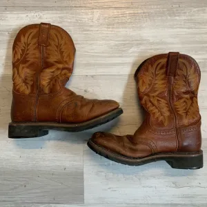 Justin Men’s Stampede Western Workboots Size 9 1/2