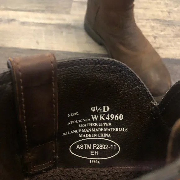 Justin Mens Work-boots 9 1/2 D