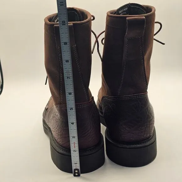 Justin Workboot P3571-11789451 - Dark Brown Lace-Up 8&quot; Mens Size 11.5EEE