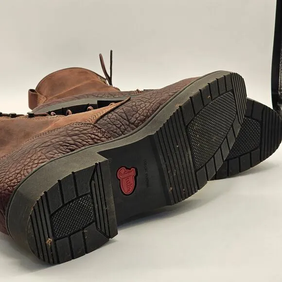 Justin Workboot P3571-11789451 - Dark Brown Lace-Up 8&quot; Mens Size 11.5EEE