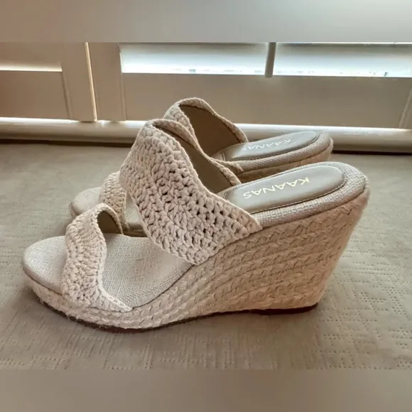 KAANAS Women’s Tenerife 2 Band Wedge Sandals Size 8 Brand New Never Worn