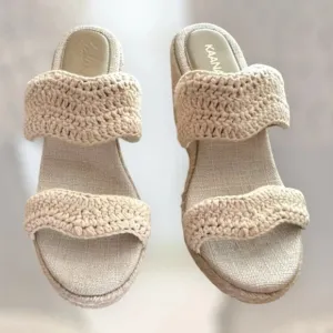 KAANAS Women’s Tenerife 2 Band Wedge Sandals Size 8 Brand New Never Worn