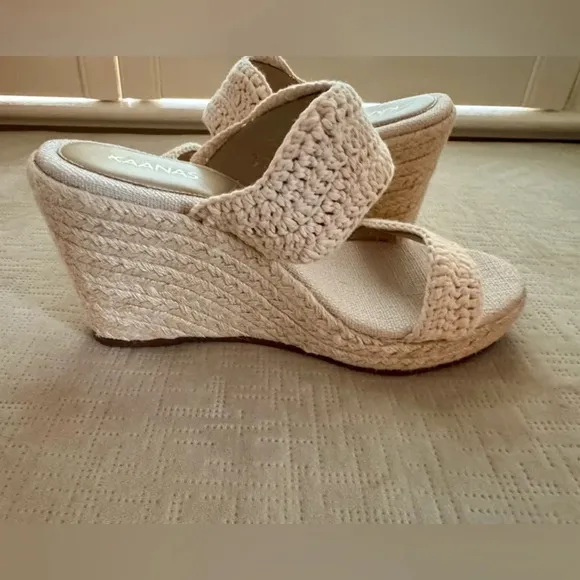 KAANAS Women’s Tenerife 2 Band Wedge Sandals Size 8 Brand New Never Worn