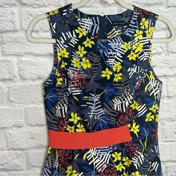 Karen Millen Fit and Flare Floral Print Skater Dress