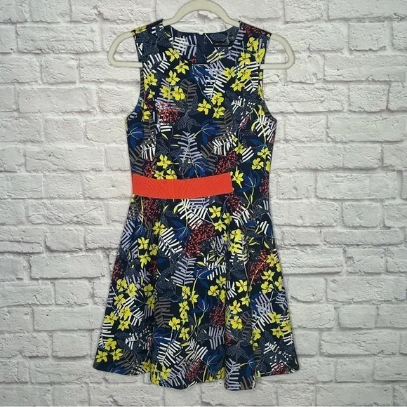 Karen Millen Fit and Flare Floral Print Skater Dress