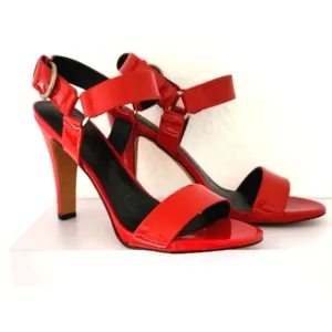 Karl Lagerfeld Paris NIB Cieone Red Patent Leather High Heel Sandals. Size 9.5M