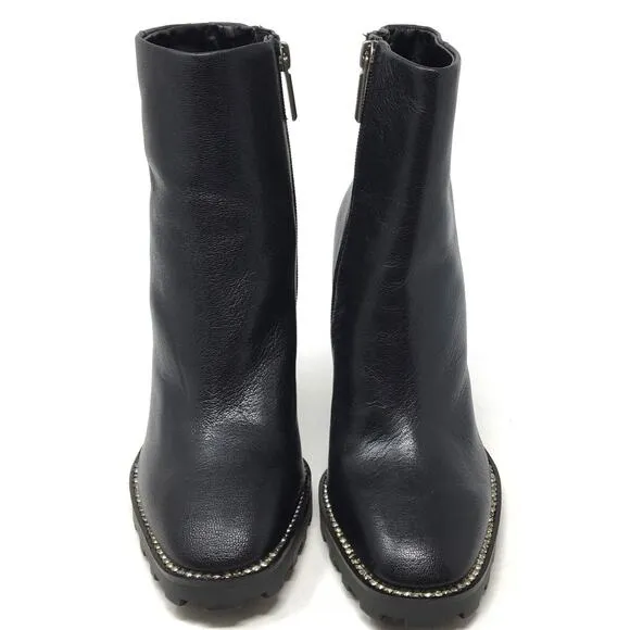 Karl Lagerfeld Paris Peppy Women's Size 6.5 Black Embellished Ankle Boots Shoes