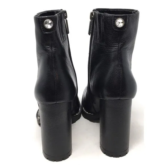 Karl Lagerfeld Paris Peppy Women's Size 6.5 Black Embellished Ankle Boots Shoes