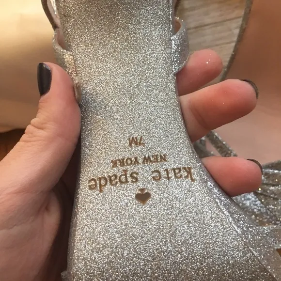 Kate spade glitter sandals 7M worn once Florence
