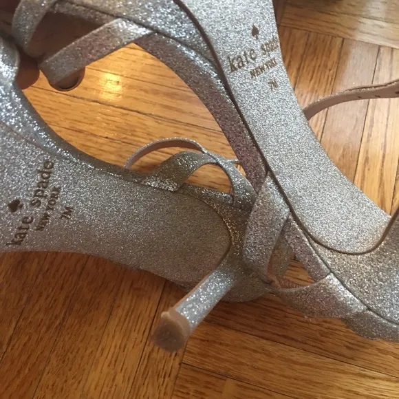 Kate spade glitter sandals 7M worn once Florence