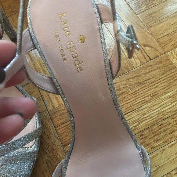 Kate spade glitter sandals 7M worn once Florence