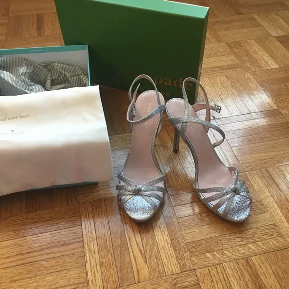 Kate spade glitter sandals 7M worn once Florence