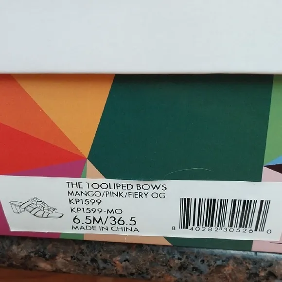 Katy Perry Collections Women's Multicolor Bow Heel Sandals...SiZE 6...NEW IN BOX
