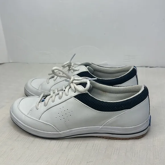 Keds Shoes Womens 8 White Leather Sneakers Rebellion Lace Up Comfort Everyday