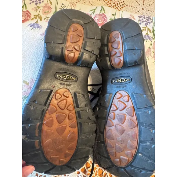 Keen Hiking Shoes Womens Black Briggs Oxford Lace Up Leather Comfort, Size 12