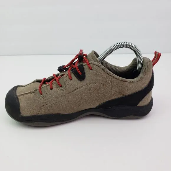 Keen Jasper Boys Size 4Y Brown Leather Outdoors Hiking Sneaker Shoes 1015205