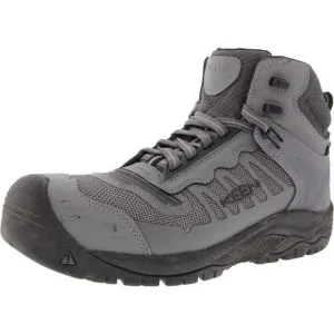 Keen Mens Gray Lace-Up Leather Work &amp; Safety Boots NWOB