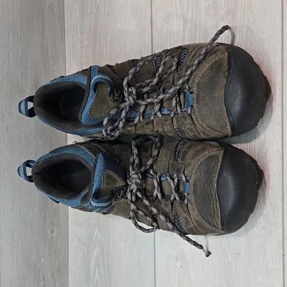 Keen Mens Leather Outdoor Hiking Sneakers shoes sz 10.5