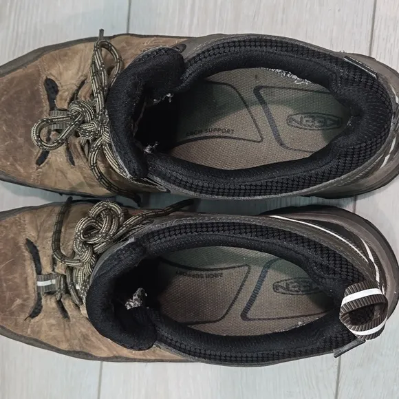 Keen Mens Leather Outdoor Hiking Sneakers shoes sz 11.5