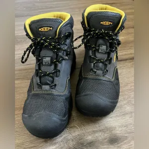 KEEN Men’s Logandale WP Steel Toe Work Boots Size 8 D Raven/Black