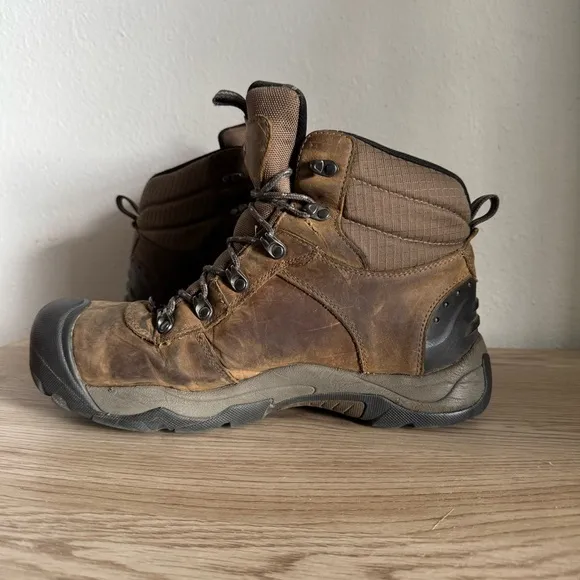 Keen Revel III Waterproof Winter Boots Mens 12 M‎ Brown Leather Hiking Work Wear