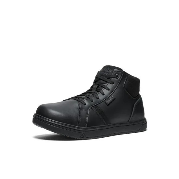 Keen Utility Men's Kenton Mid PTC Soft Toe Black Leather Work Boots Size 10.5