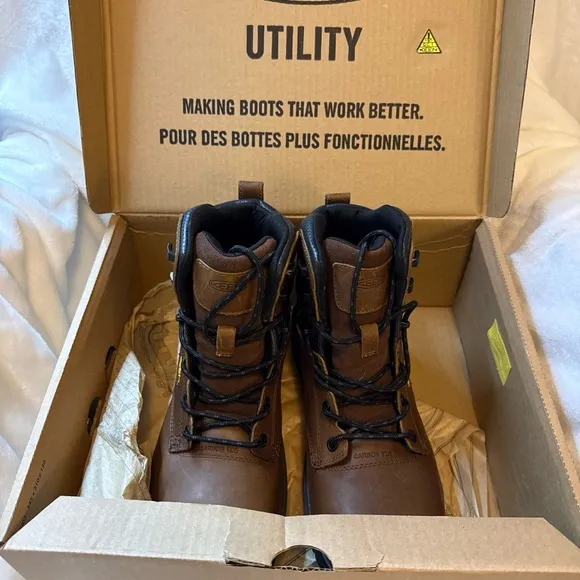 Keen Women’s Brown Lace Up Boots with Durable Leather size 11 M