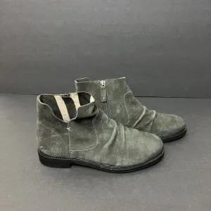 Kelsi Dagger Womens Booties 7 Green Brooklyn Latch Ankle Side Zip Boots $185