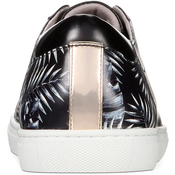 Kenneth Cole New York Mens Kam Palm Leaf Sneakers Black