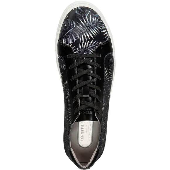 Kenneth Cole New York Mens Kam Palm Leaf Sneakers Black