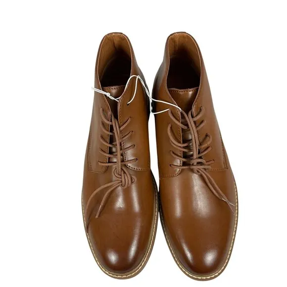 Kenneth Cole Reaction Parker Chukka Boots Brown Sz 9.5 Mens Ankle Boots Lace-Up