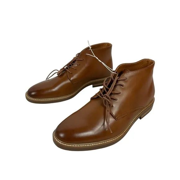 Kenneth Cole Reaction Parker Chukka Boots Brown Sz 9.5 Mens Ankle Boots Lace-Up