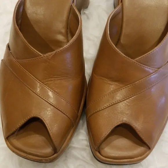 💕KENNETH COLE REACTION💕 Thed Late Show Platform Wedge Peep Toe Sandals 10