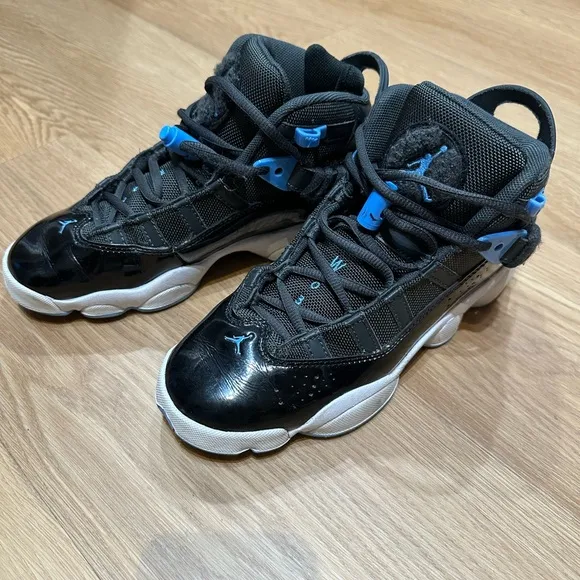 Kids Black and Blue Athletic Shoes
