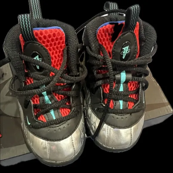 Kids Black and Silver Shoes
