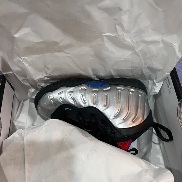 Kids Black and Silver Shoes