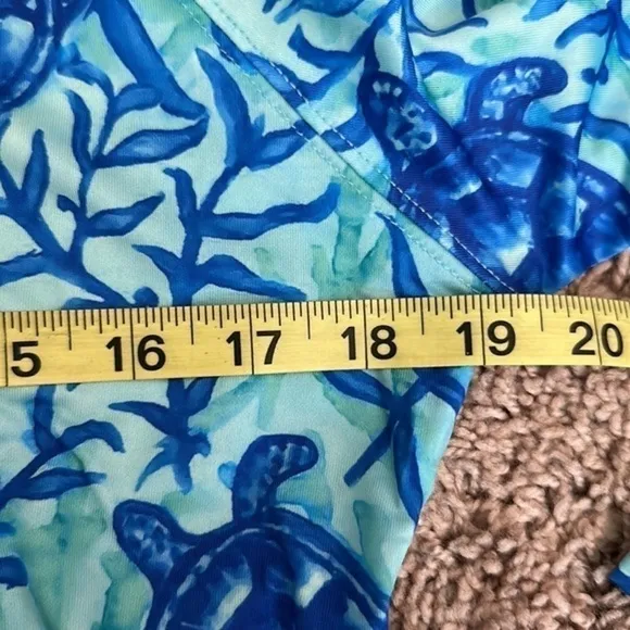 KNOT Responsible by Caroline Hill Sophi Half Zip Dress Coco Bay Turtles sz med