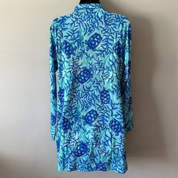 KNOT Responsible by Caroline Hill Sophi Half Zip Dress Coco Bay Turtles sz med