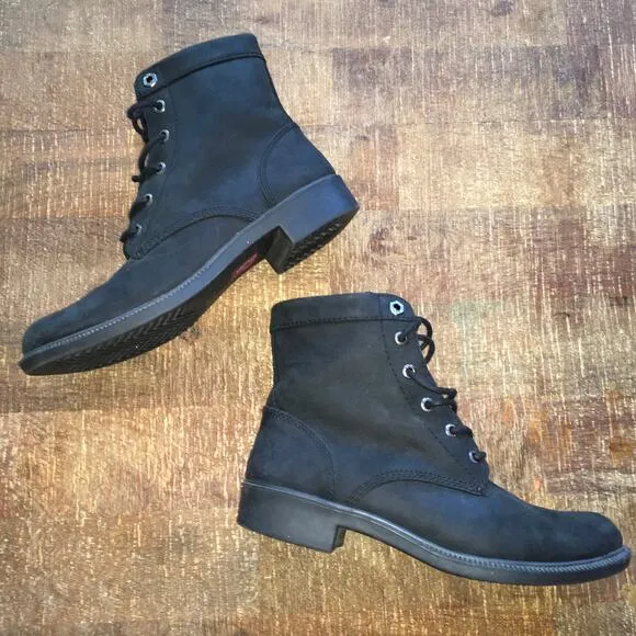 Kodiak Original All Season Waterproof Boots Womens 8 Black Leather Lace Up Ankle