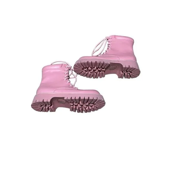 Koi Footwear Pink Redoran Padded Combat Boots
