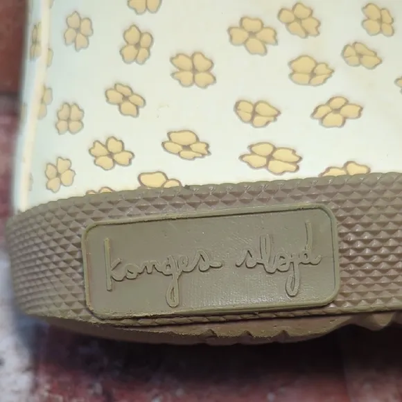 Konges Slojd Danish Welly Rubber Boots Buttercup Yellow Ditsy Flower Daisy 5/5.5