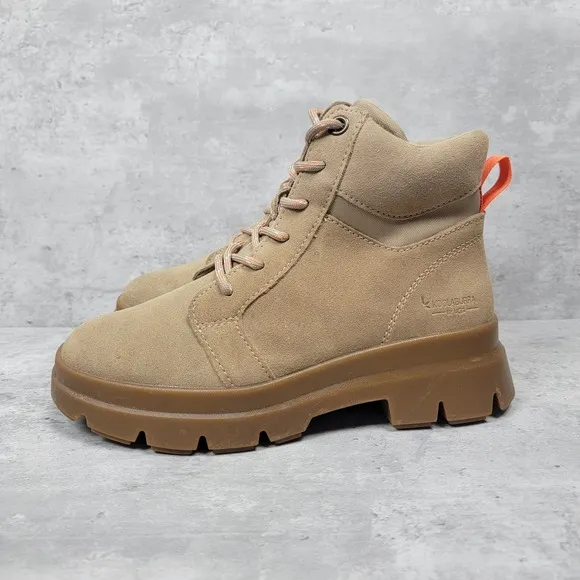 Koolaburra By Ugg Jozie Womens Boots Size 8 Tan Suede Orange Platform Excellent