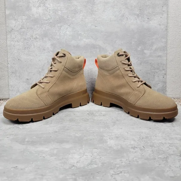Koolaburra By Ugg Jozie Womens Boots Size 8 Tan Suede Orange Platform Excellent