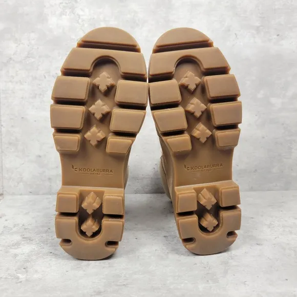 Koolaburra By Ugg Jozie Womens Boots Size 8 Tan Suede Orange Platform Excellent