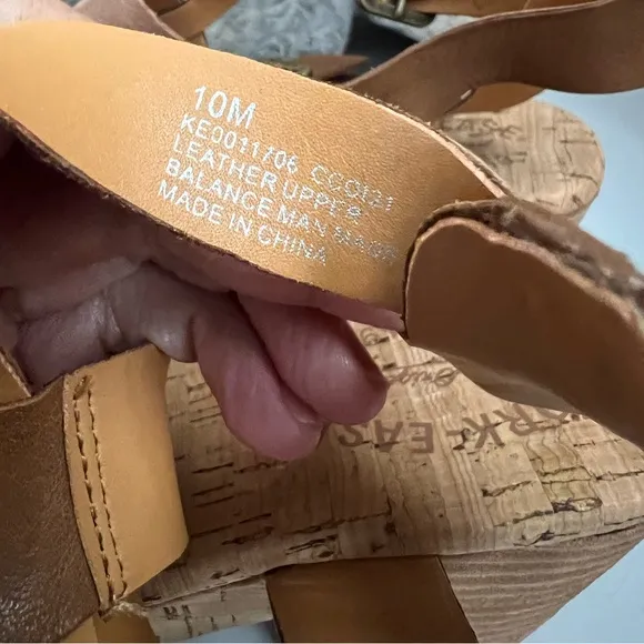 Kork Ease Camille Brown Full Grain Leather Platform Sandals Size 10
