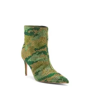 Kurt Geiger London Belgravia Women's 38.5  Bootie Green Crystal Heel NEW $265
